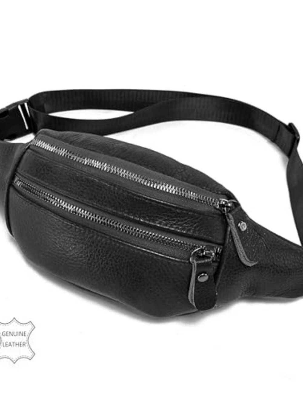 Genuine Leather Fanny Pack Waist Bag Travel Adjustable Belt Crossbody